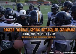 colquitt county packer football spring intrasquad scrimmage friday may 25 2018 moultrie ga
