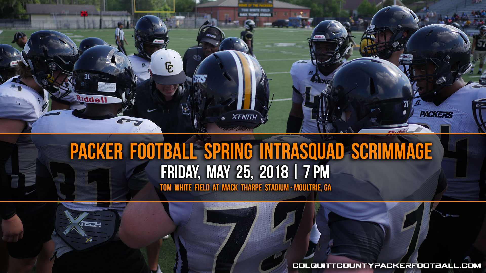 colquitt county packer football spring intrasquad scrimmage friday may 25 2018 moultrie ga