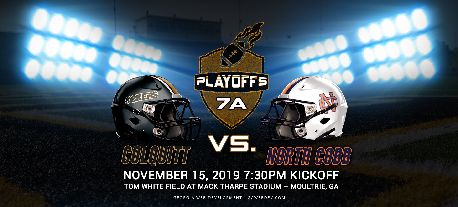 North Cobb Warriors vs. Colquitt County Packers 2019 GHSA 7A State Playoffs